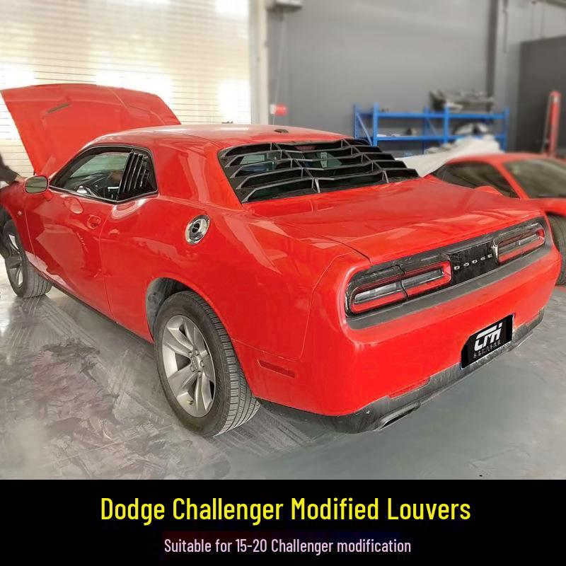 Compatible Rear Window & Side Louvers for 15-23 Dodge Challenger