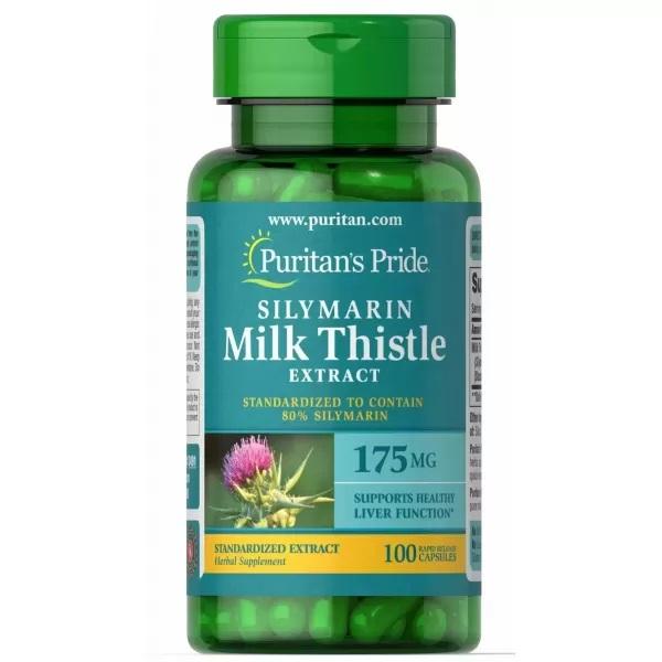 

Puritan s Pride - Milk Thistle Standardized 175 mg (Silymarin), 100 Capsules
