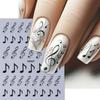 Naklejki do zdobienia paznokci nuty samoprzylepne DIY Vintage Angielski List Manicure Dekoracja Naklejki Damskie Akcesoria do Paznokci do Domu Salonu