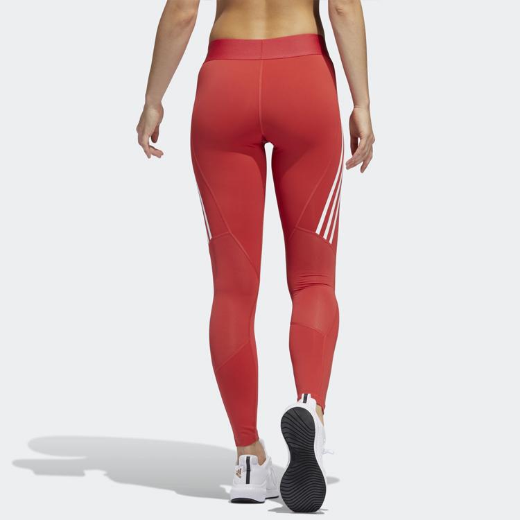 Adidas Retro Sports Side Stripe Training Leggings Women Leggings Red FL2052