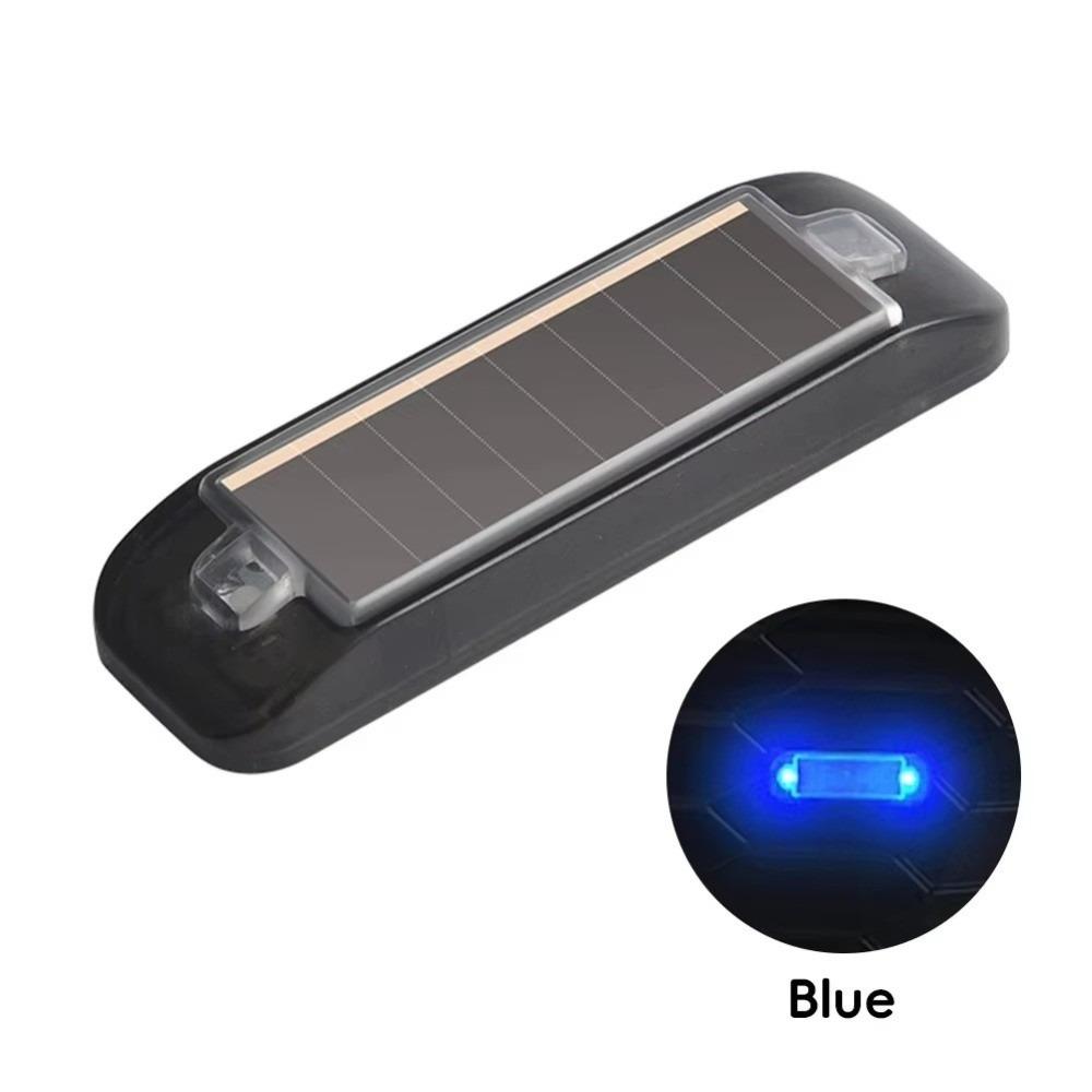 Mini LED Solar Power Warning Light Wireless Waterproof Dummy Alarm Flashing Alarm Lamp Anti-Theft синий