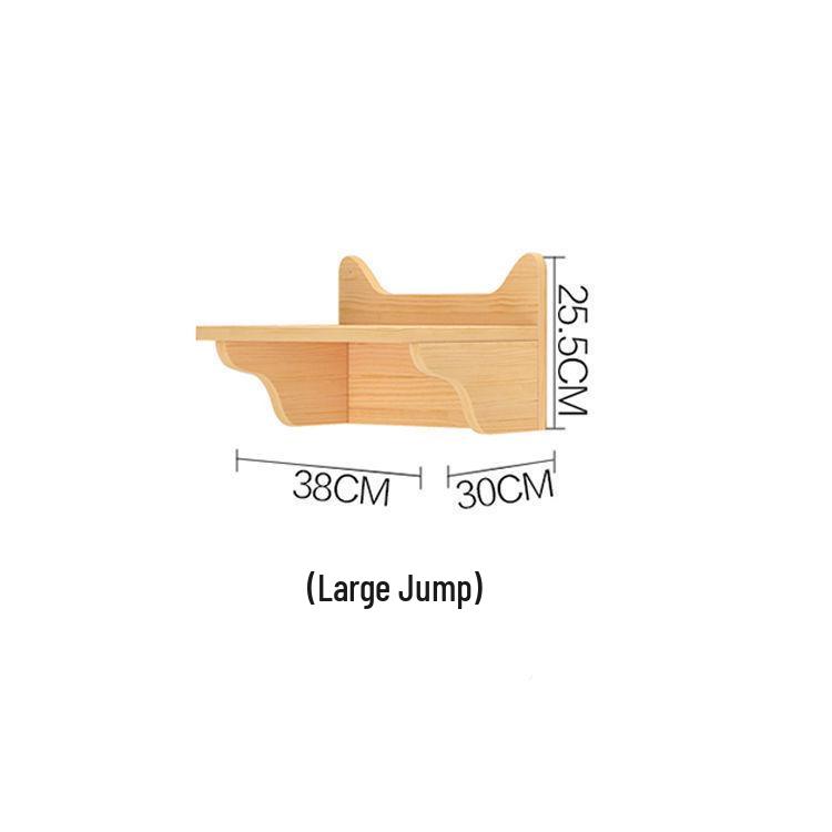 In Stock Wall-Mounted Solid Wood Cat Climbing Frame, Cat Tree, and Scratching Post