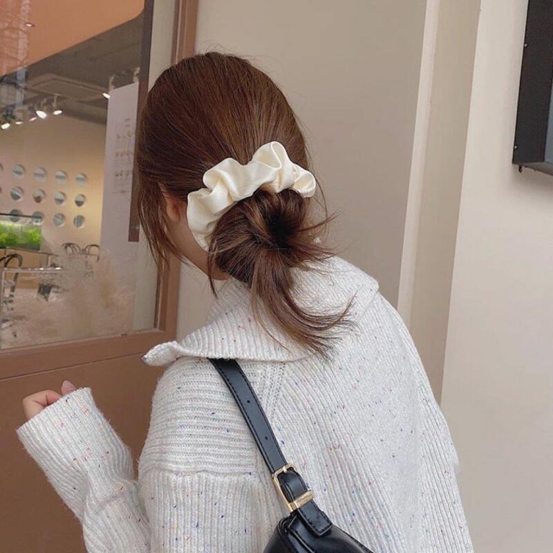 Women s Elegant Silk Satin Plump Band Hairband A23098_Champagne