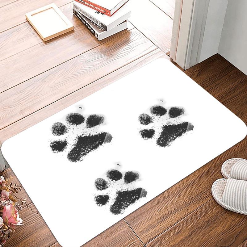 Dog Paw Printing Non-Slip Small Rug Waterproof Easy To Clean Floor Mat for Indoor Outdoor for Use Durable Home Decorate Novelty