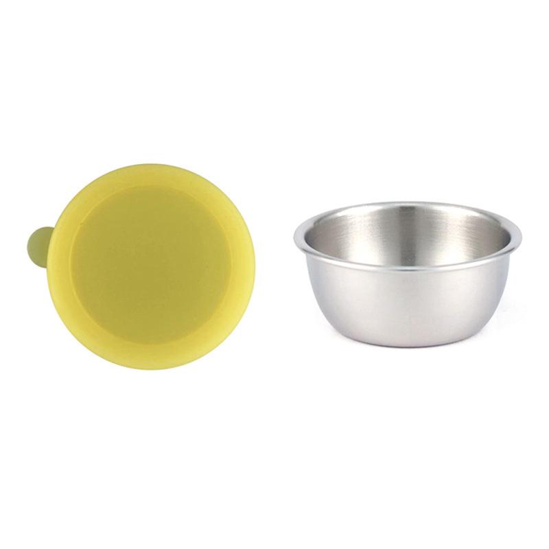 Stainless Steel Sauce Containers With Silicone Lids Reusable Leak-proof Condiment Cup Salad Dressing
