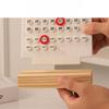 1PC Perpetual Calendar Wooden Ring Desk Calendar High Value Acrylic Calendar Desktop Ornaments Decompression Healing Decorations