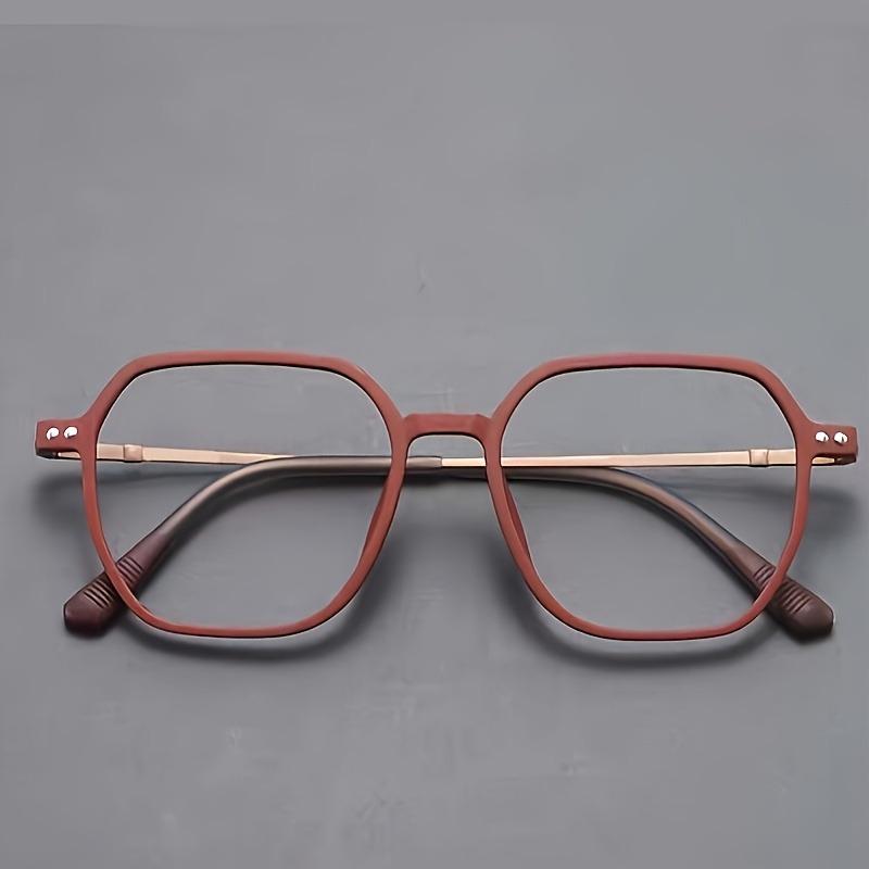 Fashionable Square Glasses Ultra Light PC Frame Unisex Minimalist Design Decorative Eyewear for Men and Women