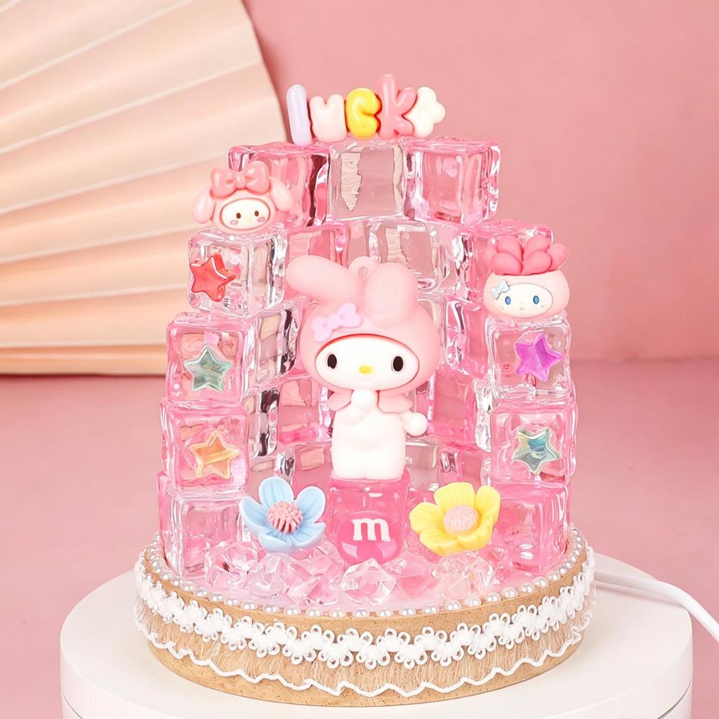 DIY Crystal Night Light Kit - USB Rechargeable Glow Toy Gift for Girls