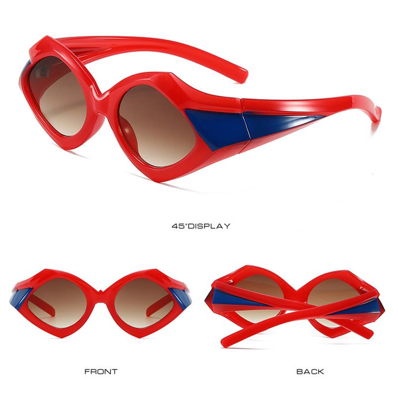 Durable High Quality High End Designer Style Retro Trendy Edgy Punk Oversized Female For Both Male Sun Glasses