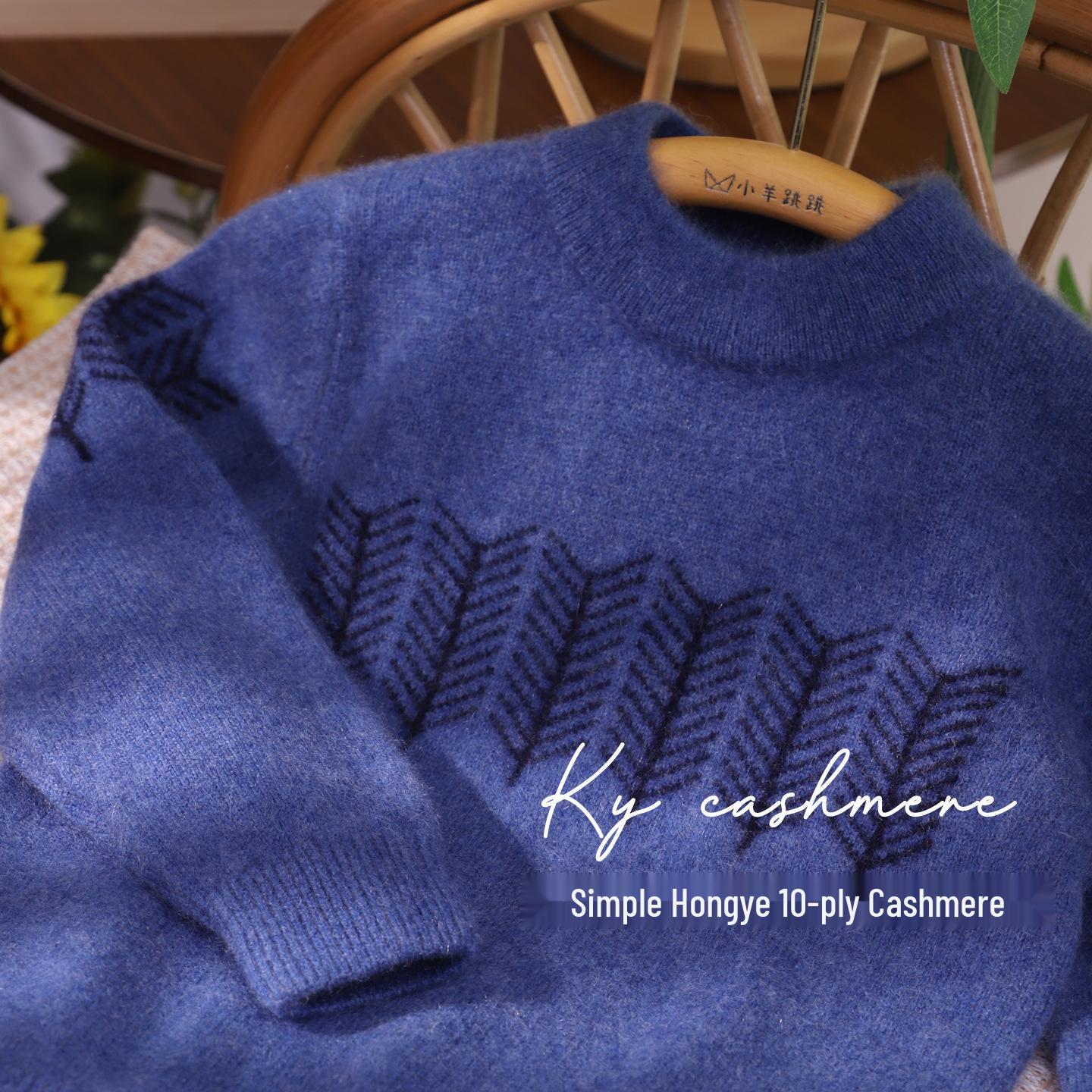 

Kids 100% Cashmere Sweater for Boys - Warm, Thick Knitwear in Sizes 90-180 90 cm темно-синього кольору