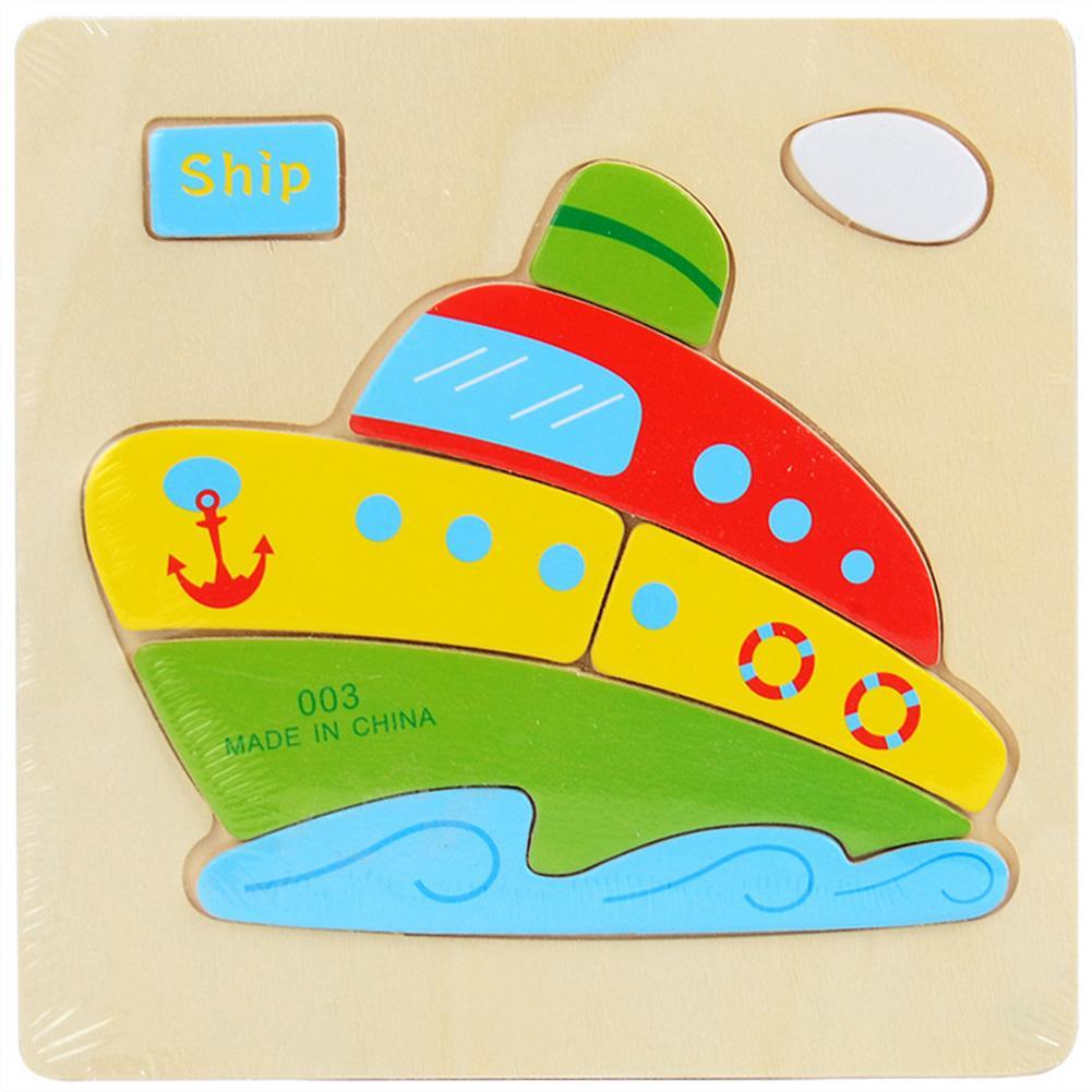Wooden 3D Puzzle Jigsaw Wooden Toys For Children Cartoon Animal Puzzles ...