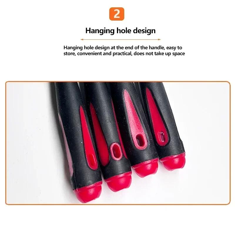 Car oil paint screw driver set, hose removal hook set O-ring painted gasket puller remover pick hook repair tool 160mm 4 pieces