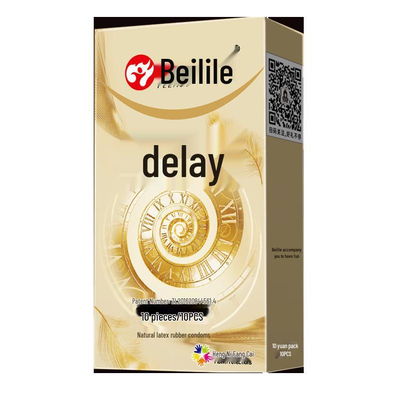 Bailile Prickly Silky Ribbed Condoms - Light & Thin 3D Texture for Adults