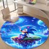1pc Sonic4 Design Printed Area Round Carpet for Bedroom Living Room Home Decor Rugs Mat Non Slip Mat Rug for Bedside
