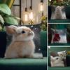 Rabbit Cute Cushion Cover Natural Linen Pillow Case DoubleSided Print Decorative Sofa Pillowcase Home Decor Gift