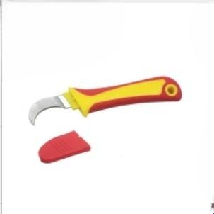 Electrician Knife Insulated Cable Stripping Snips Straight Curved Hook Fixed Blade Wire Stripper Peeling Hand Tool