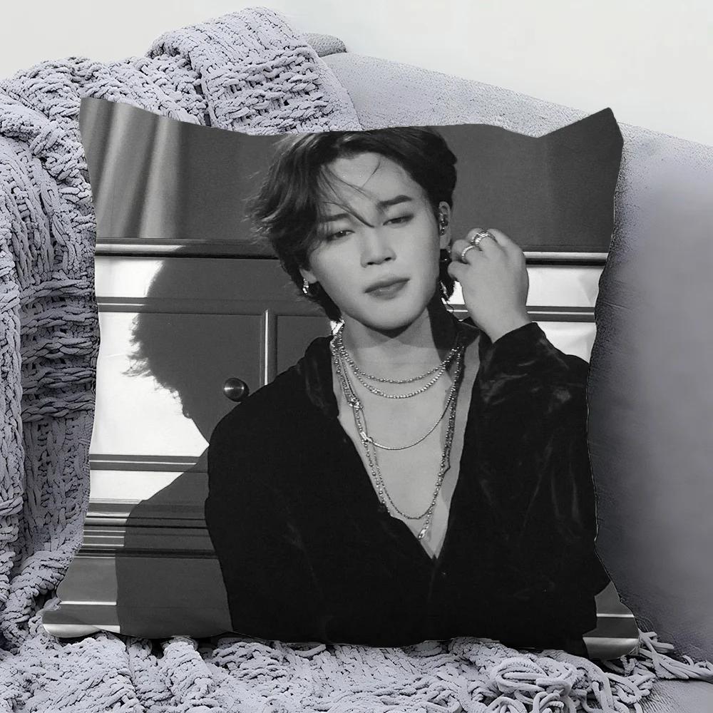 1Pc Korean Celebrity Park Jimin Pillow Case Square Pillow Bedroom Sofa Leisure Comfortcushioncarlivingroom Home Decoration 40X40