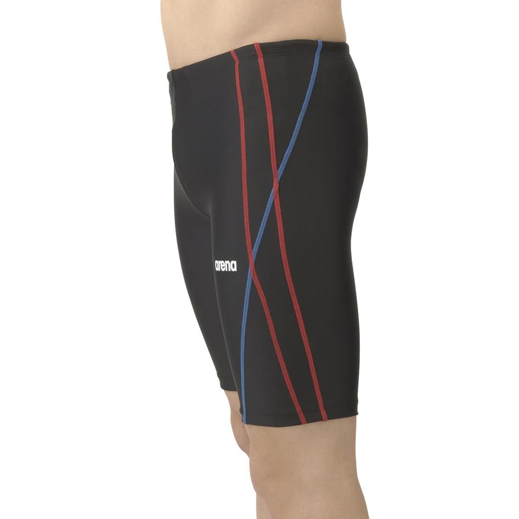 Swimsuit Fitness Spats Black x Red 4XO [Arena] (Half Leg) Men's (BKRD)