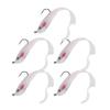 5PCS Fish Lures Artificial Fake Bait Soft Lures Seabass Fishing Tackle with Hook SO050-2