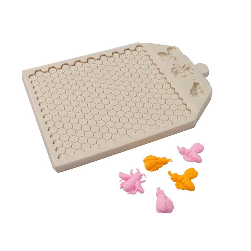 Strumenti per Decorare Torte Stampo in Silicone a Forma di Nido d'Ape e Api Sugarcraft Stampo per Cioccolato Cupcake Cottura Fondant Decorazione Torta Strumenti per la Cottura
