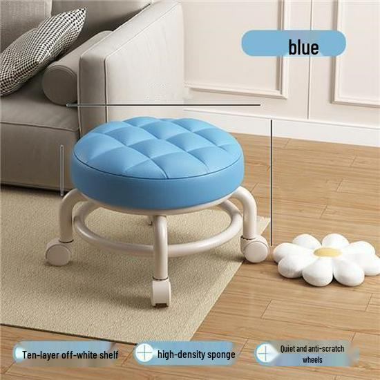 Rolling Pulley Stool for Home, Kids, Internet Celebrities, Soft, Simple Design, Ideal for Grout, Manicure, Pedicure.