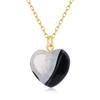 Brazilian Agate Love Heart Power Stone Necklace for Women [KOAI]