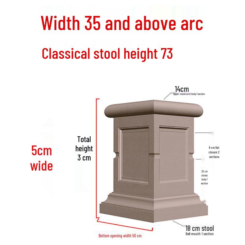 European Villa Courtyard Roman Column Base for Exterior Wall Decoration