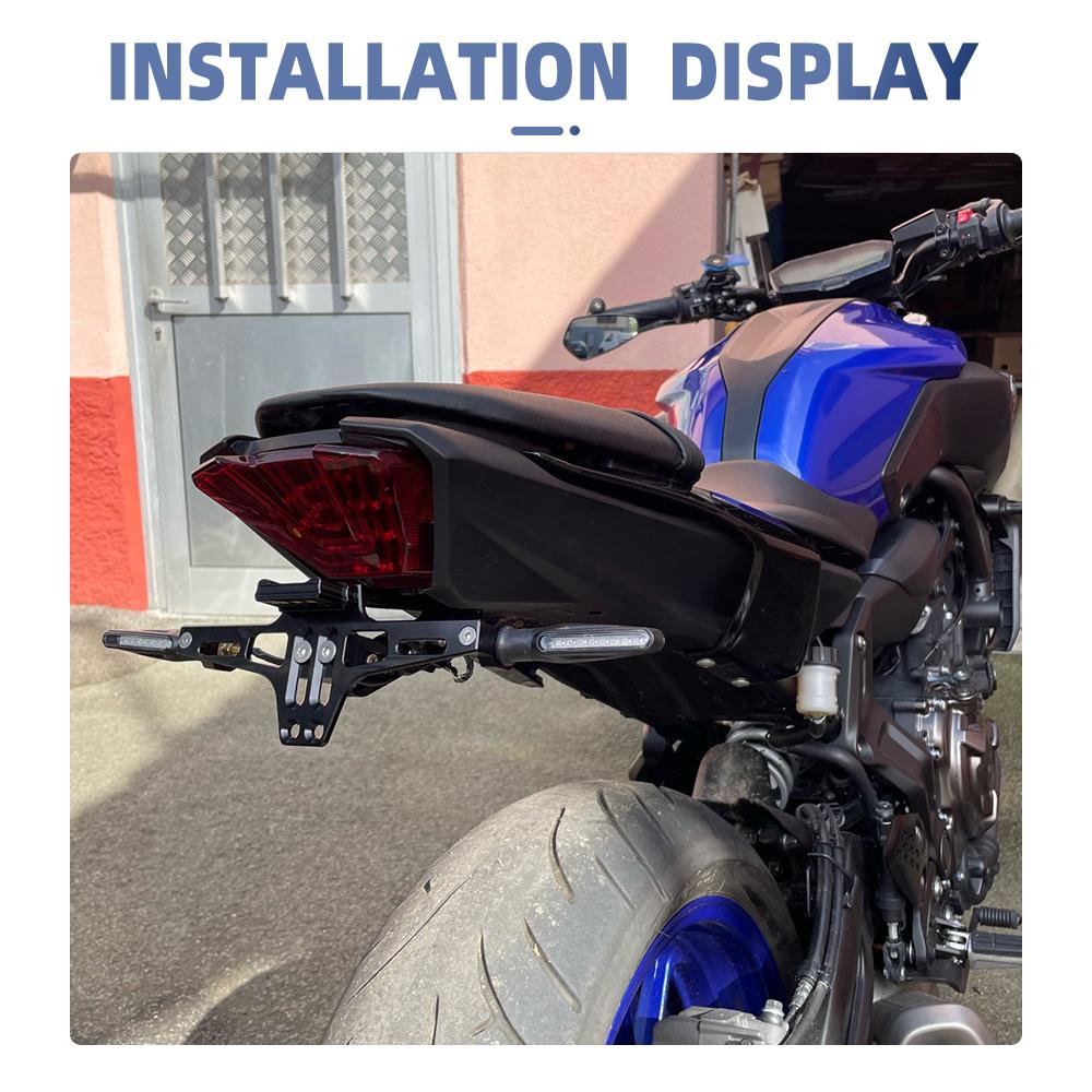 For Yamaha MT-07 MT-09 MT07 MT09 MT10 MT01 Motorcycle Accessories Rear License Plate Holder Bracket Turn Signal Lights Support