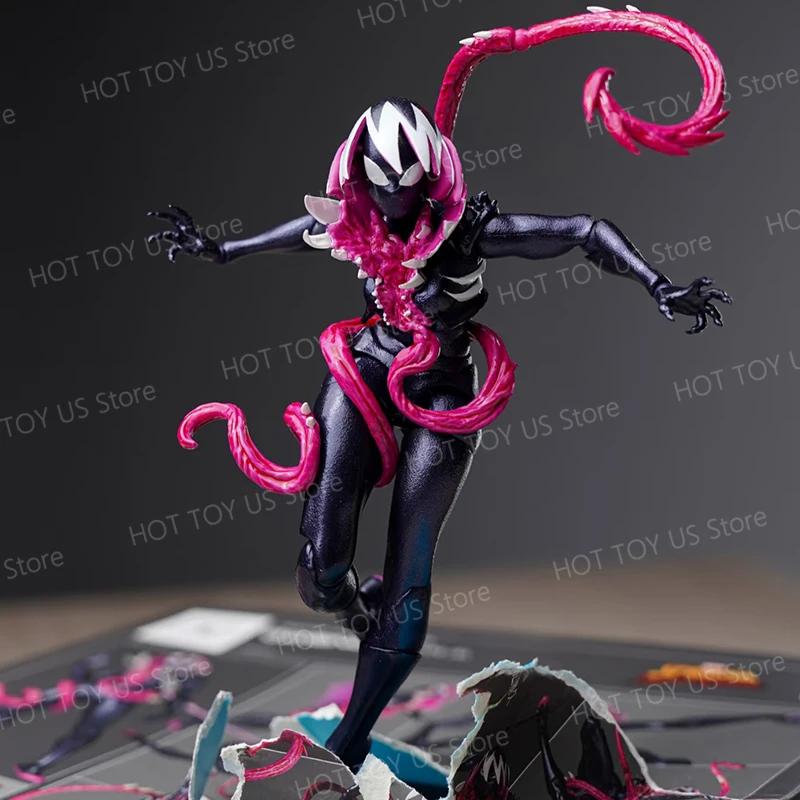 In Stock Venom Gwen Action Figures Anime Figurine Kaiyodo Amazing Yamaguchi Revoltech Statue Ko Model Gk Collection Kid Toy Gift