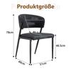 Dining Chair Set of 2 Modern Upholstered with Metal Frame, Ergonomic Backrest, Faux Leather Chair for Dining Room Living Room Kitchen - Chair Only