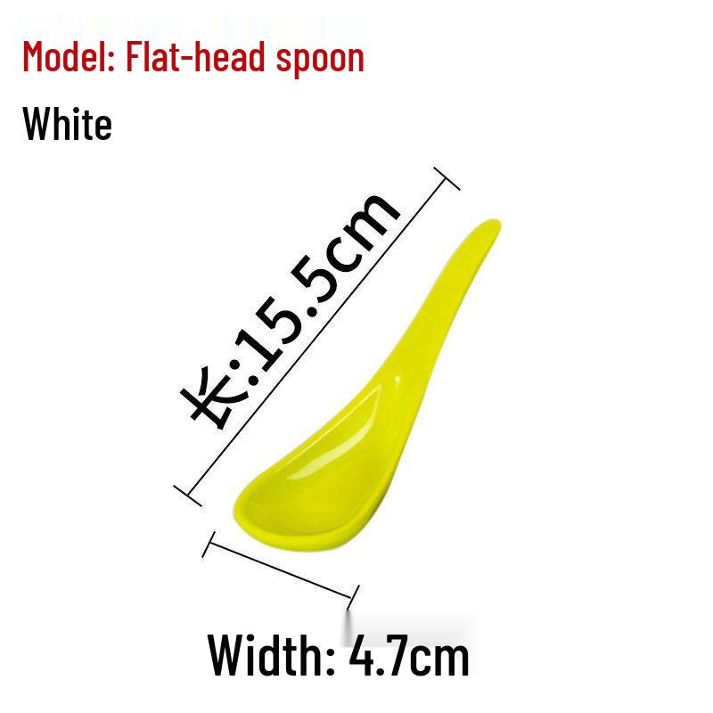Xiangyuanmei Long Handle Colorful Melamine Soup Spoon - Imitation Porcelain for Hotel and Restaurant Use