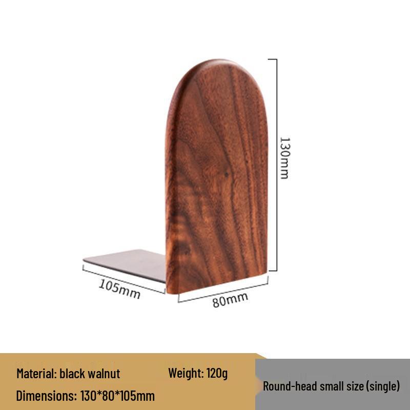Walnut Wood Book Stand & Bookend with Thickened Support