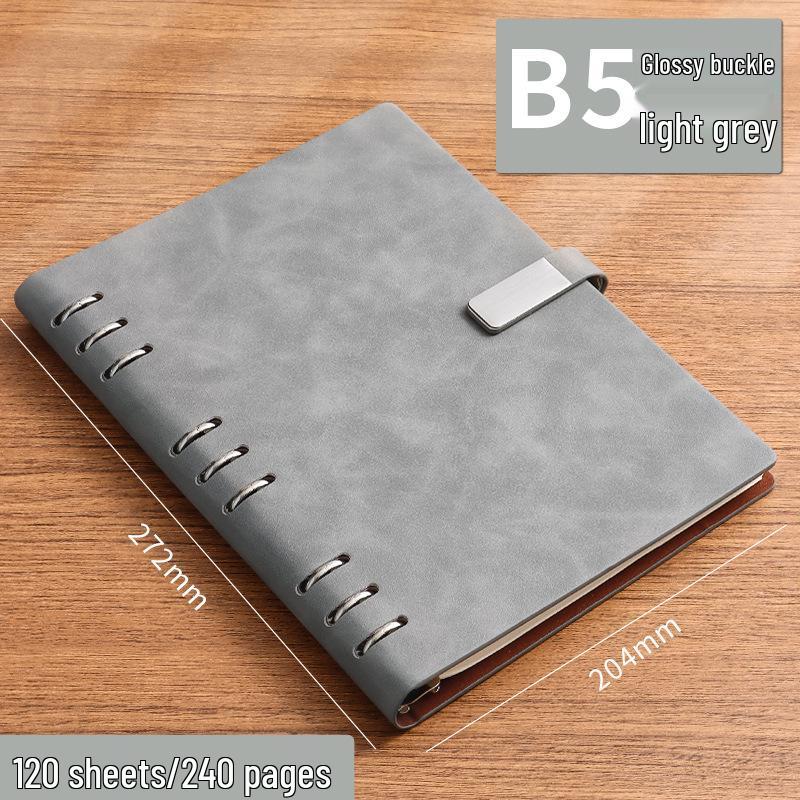 Customizable Simple Business Loose-Leaf Notebook Binder with Printable Logo