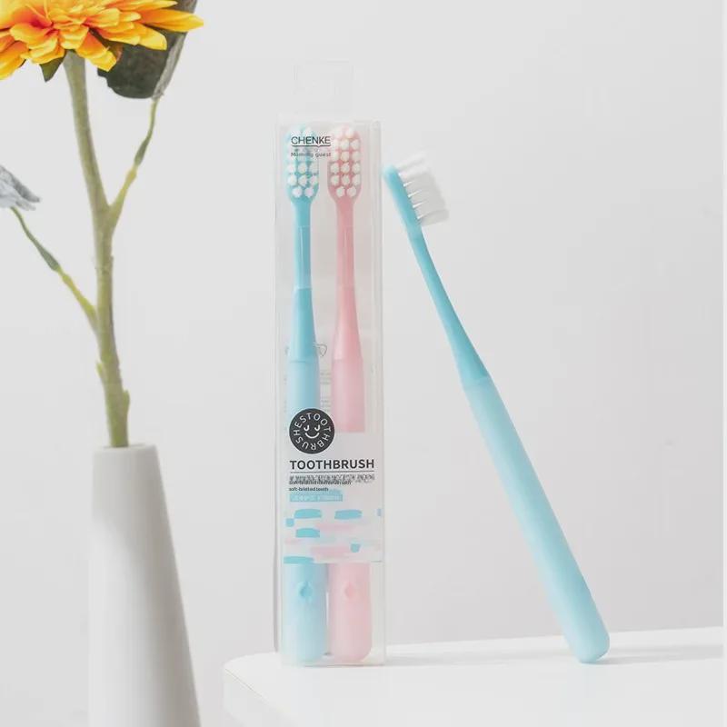 Chenke Ultra-Fine Soft Bristle Adult Cotton Toothbrush - Small Head for Couples