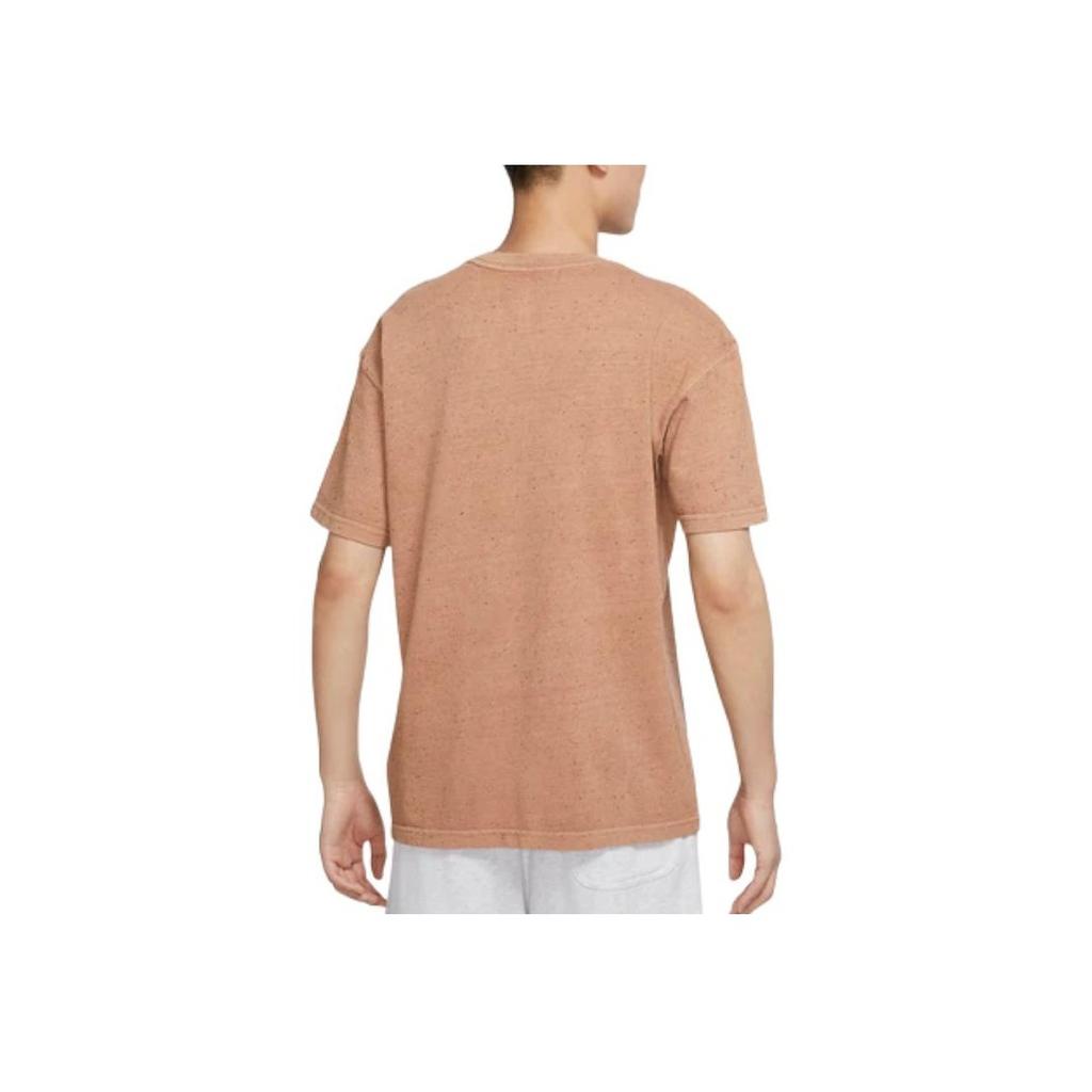 Nike Solid Color Logo Crew Neck Short Sleeve T-Shirt Men Tops Light-Brown DR7828-258