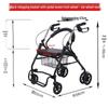 Rollator Walker with Seat & Basket for Elderly Mobility and Shopping