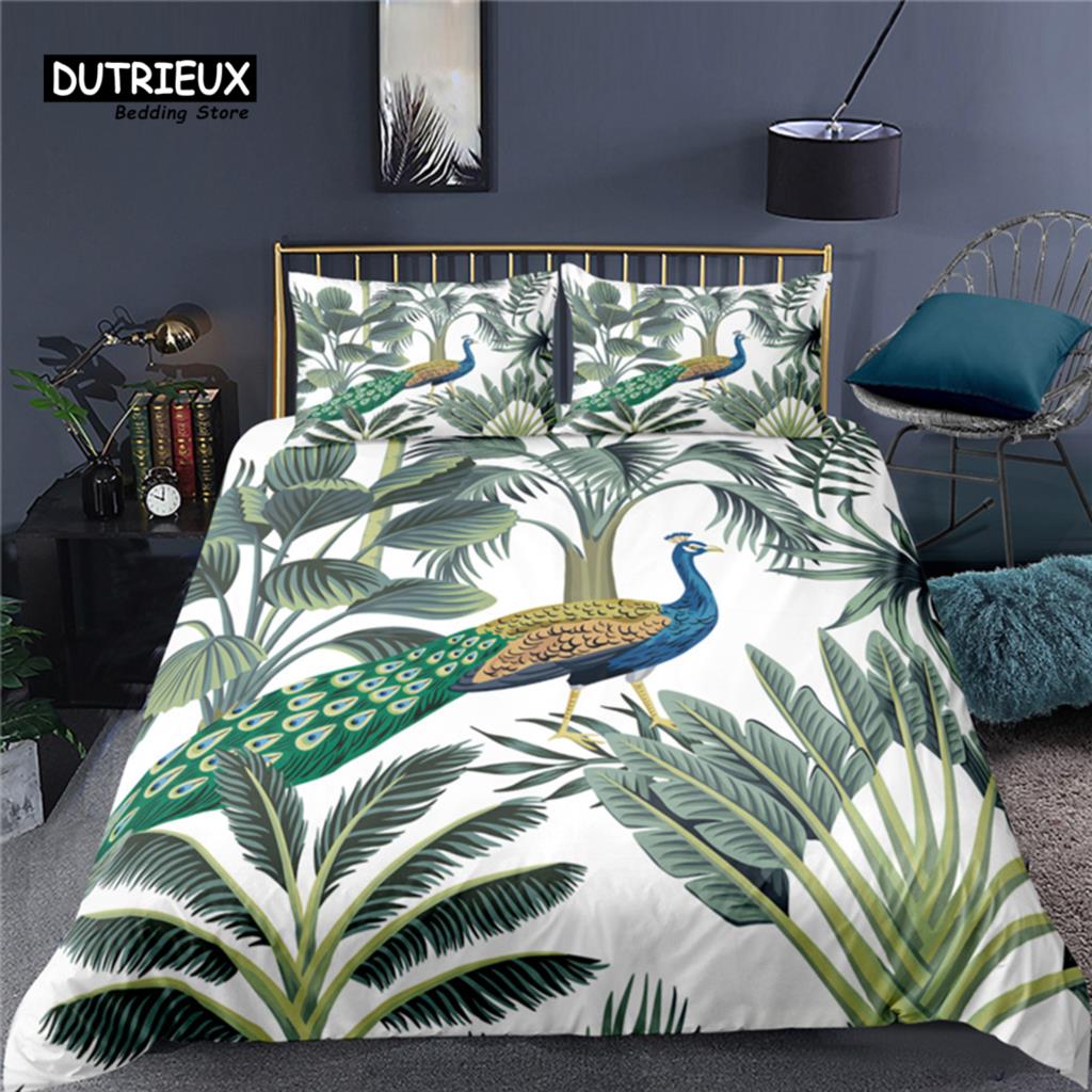 

Роскошный 3D принт павлина для дома, удобный пододеяльник, наволочка, детский постельный комплект, размеры Queen и King, размеры EU/US/AU/UK EU single(135x200cm)