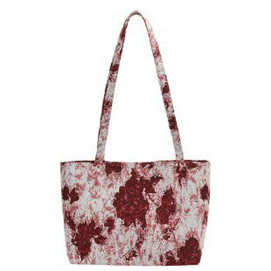 

Женская большая сумка-тоут кроссбоди в китайском стиле с цветными блоками - Модная и универсальная сумка для通勤 33x12x25 cm красный