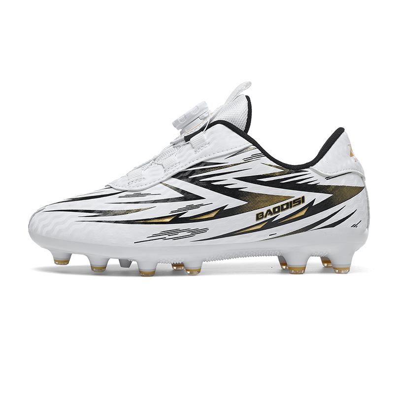 28-39 School Children's Football Shoes with Rotating Buckle and Spikes Soccer Shoes for Boys