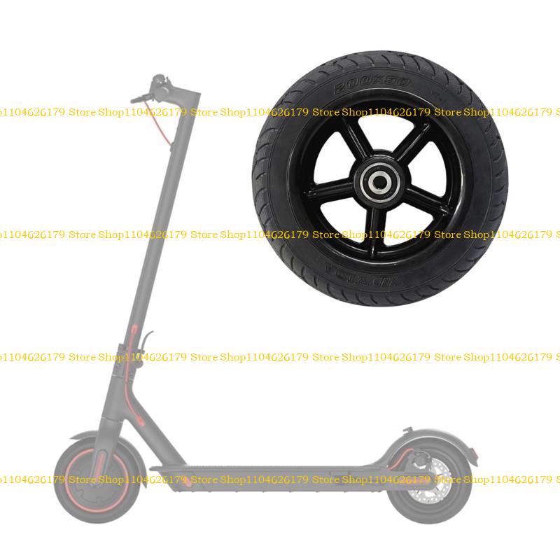 A1A2 8Inch Electric Scooter Solid Rubber Wheel with Bearings Kids Kickscooter Wheel Adult Scooter Replacement Spare Wheel
