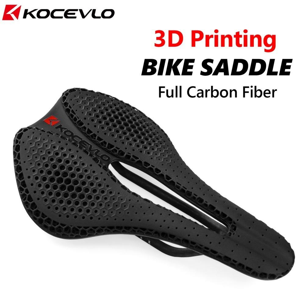 KOCEVLO Full Carbon 3D Printed Bicycle Road Mountain Bike Saddle Hollow Breathable Comfortable Racing Seat