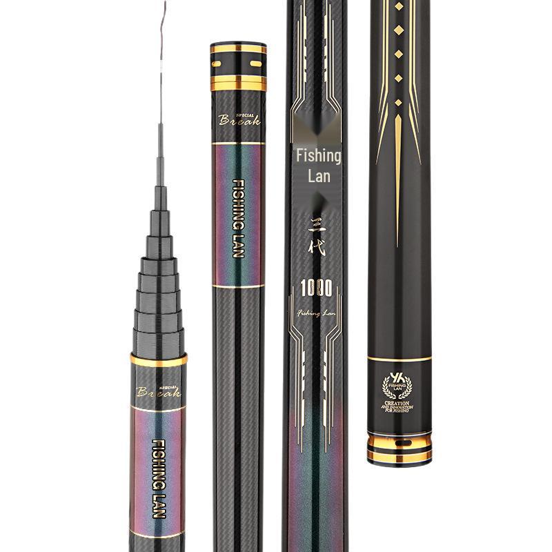Canna da pesca di terza generazione ultraleggera e ultraresistente per casting, pesca tradizionale, buchi nell'erba, torrenti, laghi e bacini artificiali