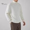 Men Winter Pullover Thickened Turtleneck Sweater Fleece Lined Warm Knitted Long Sleeve Top Casual Loose Fit for Home Office Street Wear Solid Color