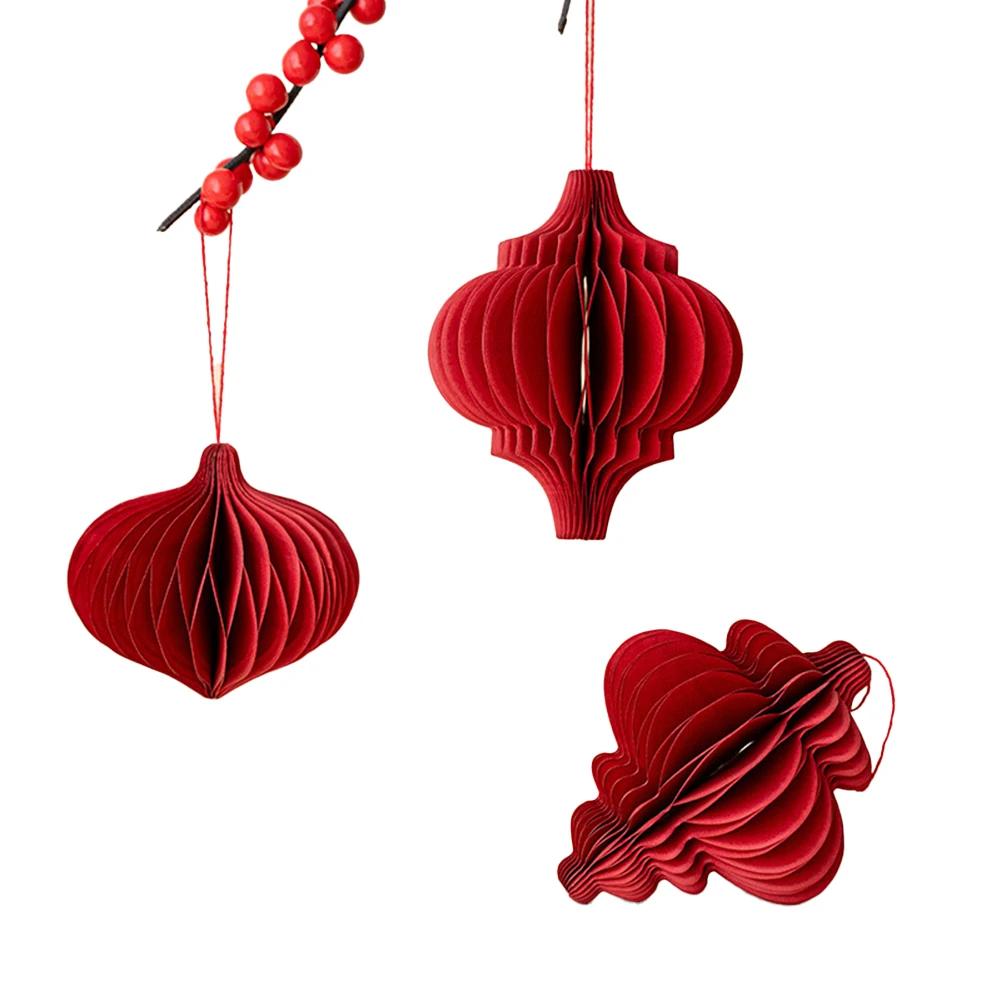 

Decorative Ornaments 3D Origami Lantern New Year Celebrations Festive Party Decorations Illuminated Visual Effect