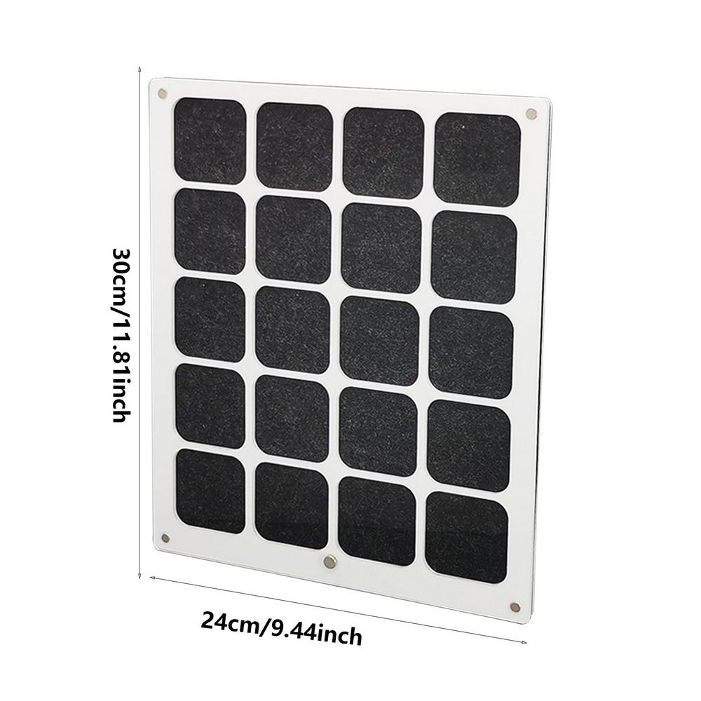 20 Girds Pin Collection Display s průhledným akrylovým prachotěsným krytem Display Box pro brož, medaili, odznak, cestovní brože, kancelářské sponky