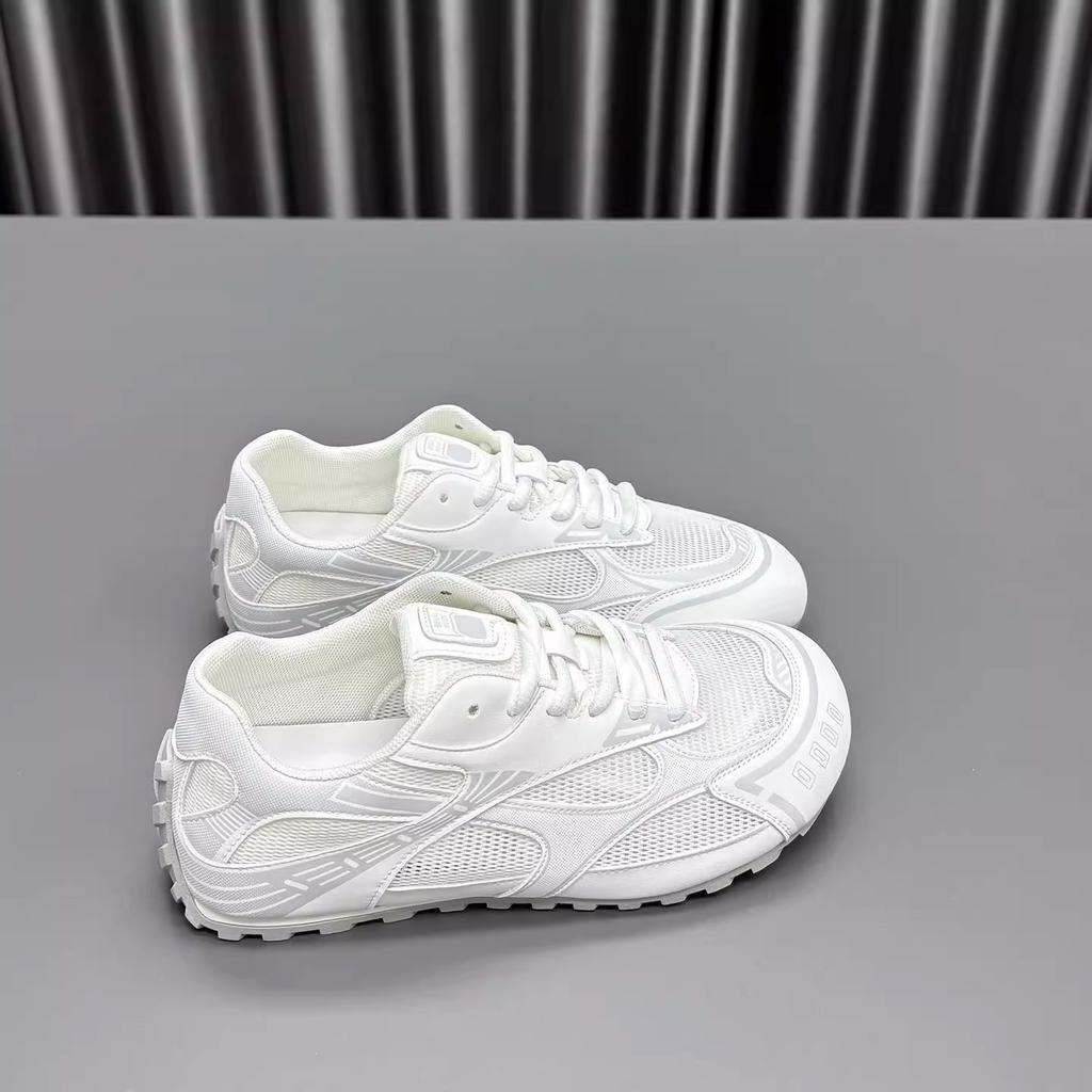 Summer new soft leather mesh breathable and lightweight women's versatile casual sports shoes