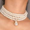 Baroque Irregular Geometric Pearl Pendant Necklace for Women