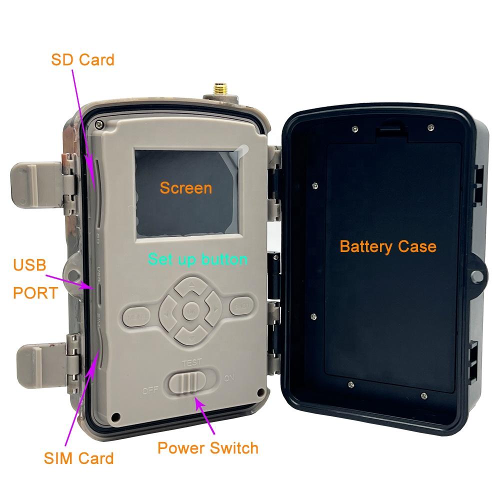 4K Outdoor Trail Game Camera 50MP Night Vision 940nm IR LEDs IP66 Waterproof 5000mah Battery for Hunting Wildlife Observation