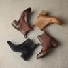 Fashion 2024 Hot Sale Women Boots Ankle Boots Genuine Leather Shoes for Women Chelsea Short Boots Chunky Heel Ladies Women Shoes