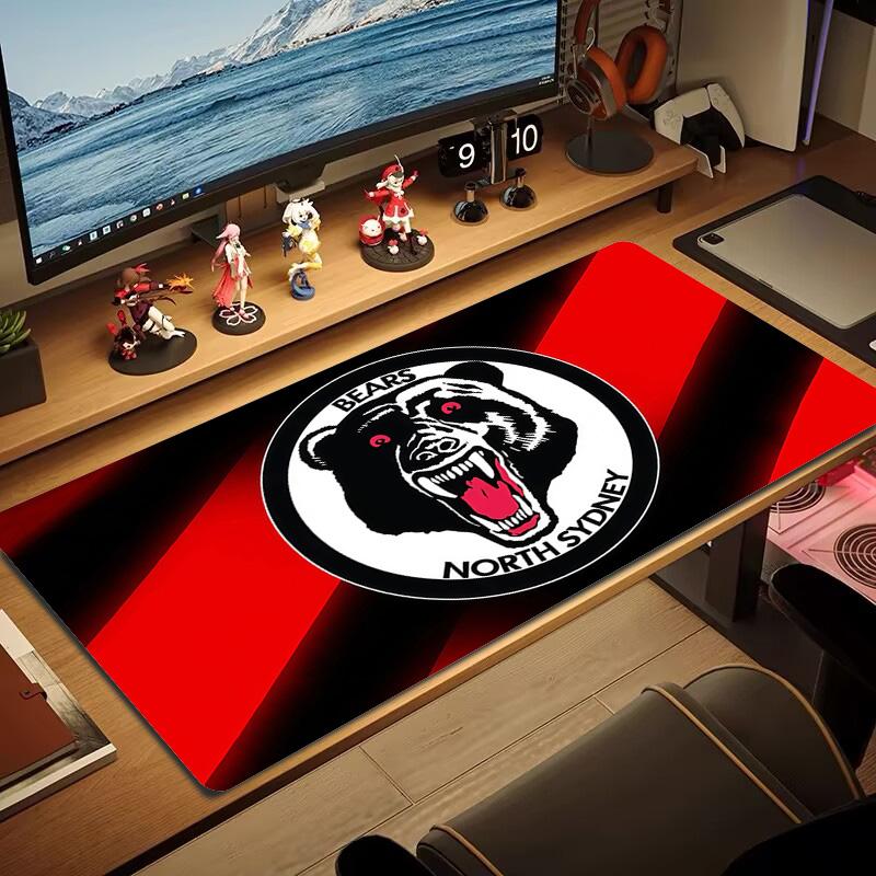 North Sydney Bears Print Cushion Non-slip Laptop Tablet Big Mousepad XXL Mat Mini PC Playmat With Lock Edge